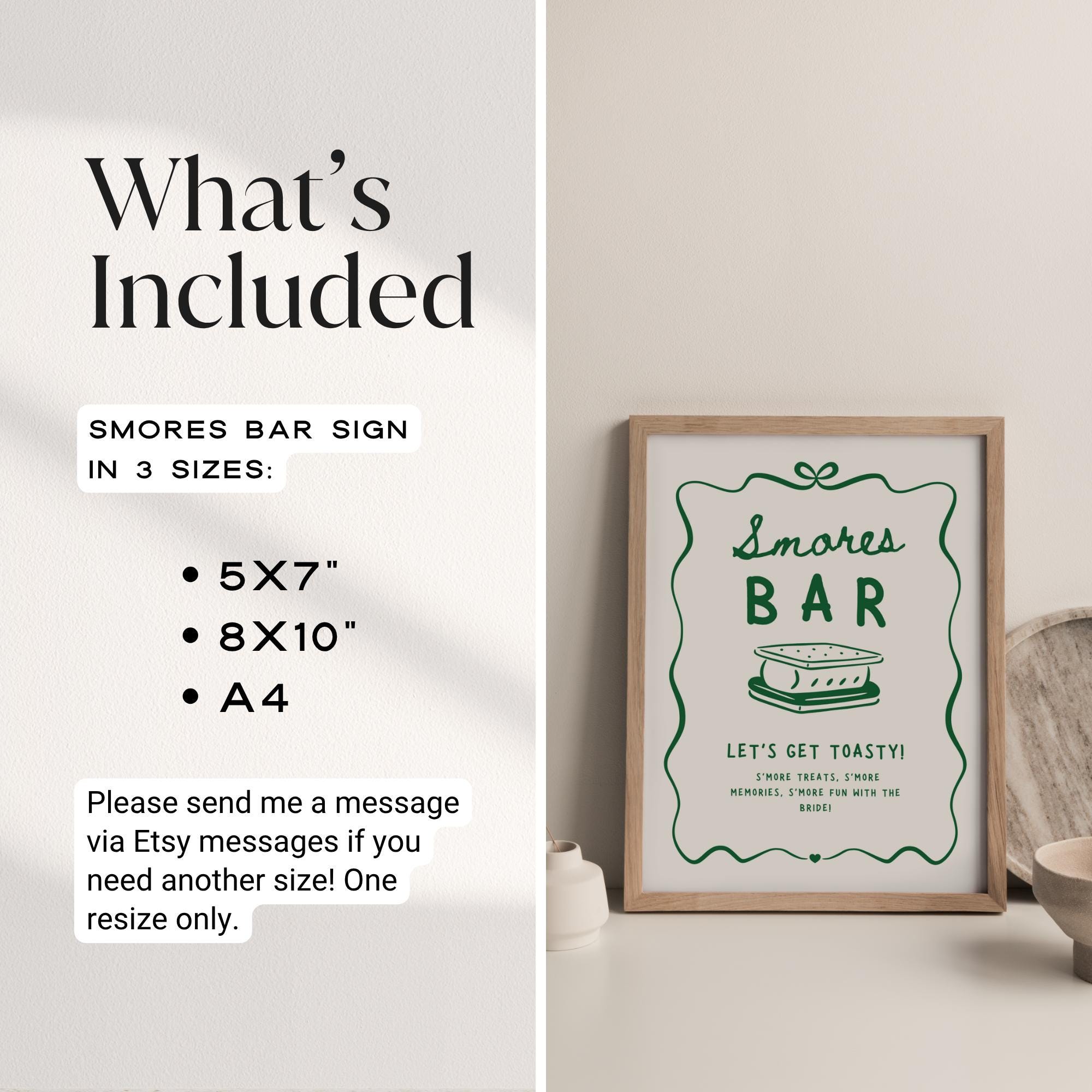 Camp Bachelorette S’mores Bar Sign – Camp Bach Decor Canva Template