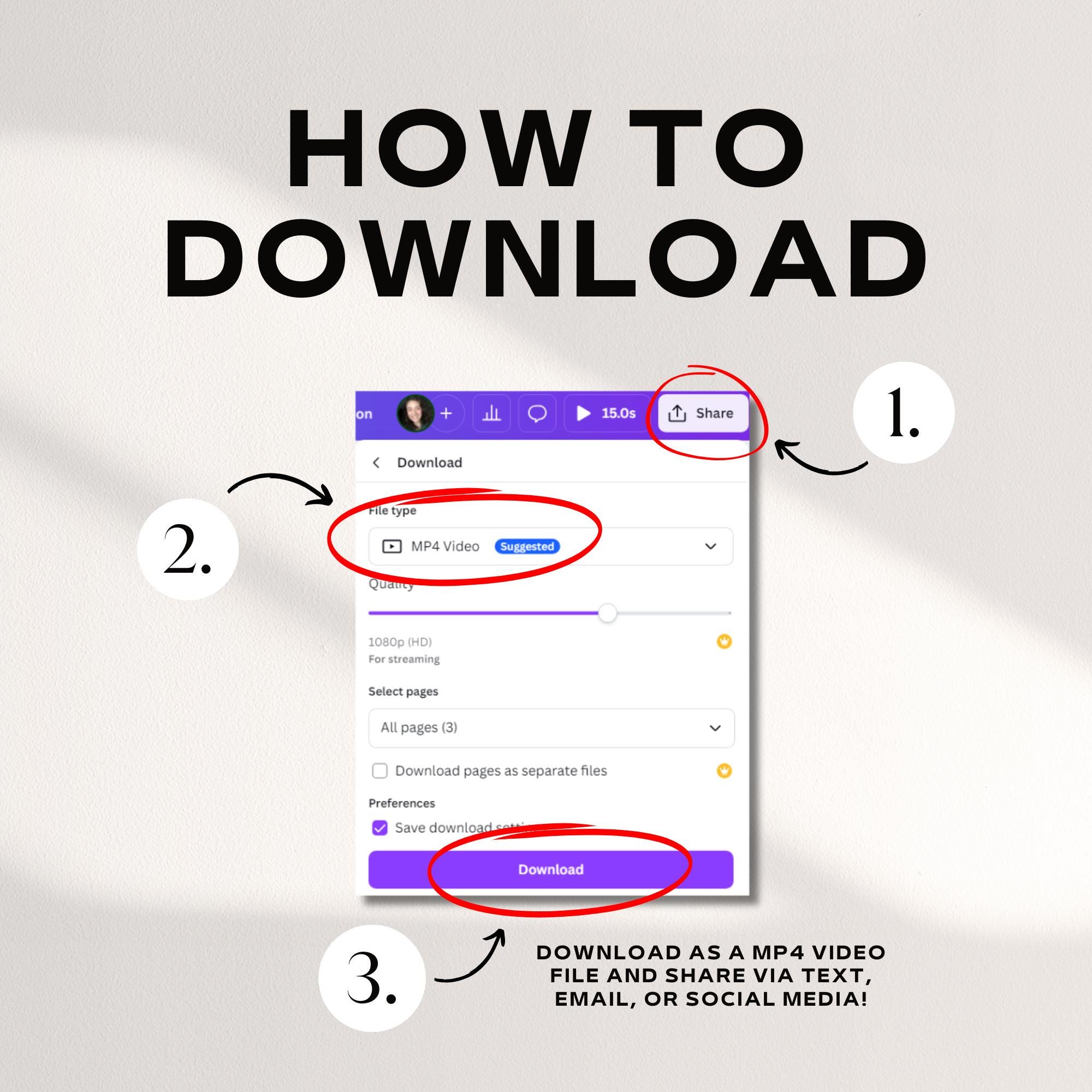 Animated Save The Date Video Invitation Template, Photo Animated Invitation, Wedding Save The Date Template, Digital Invite, Editable Canva
