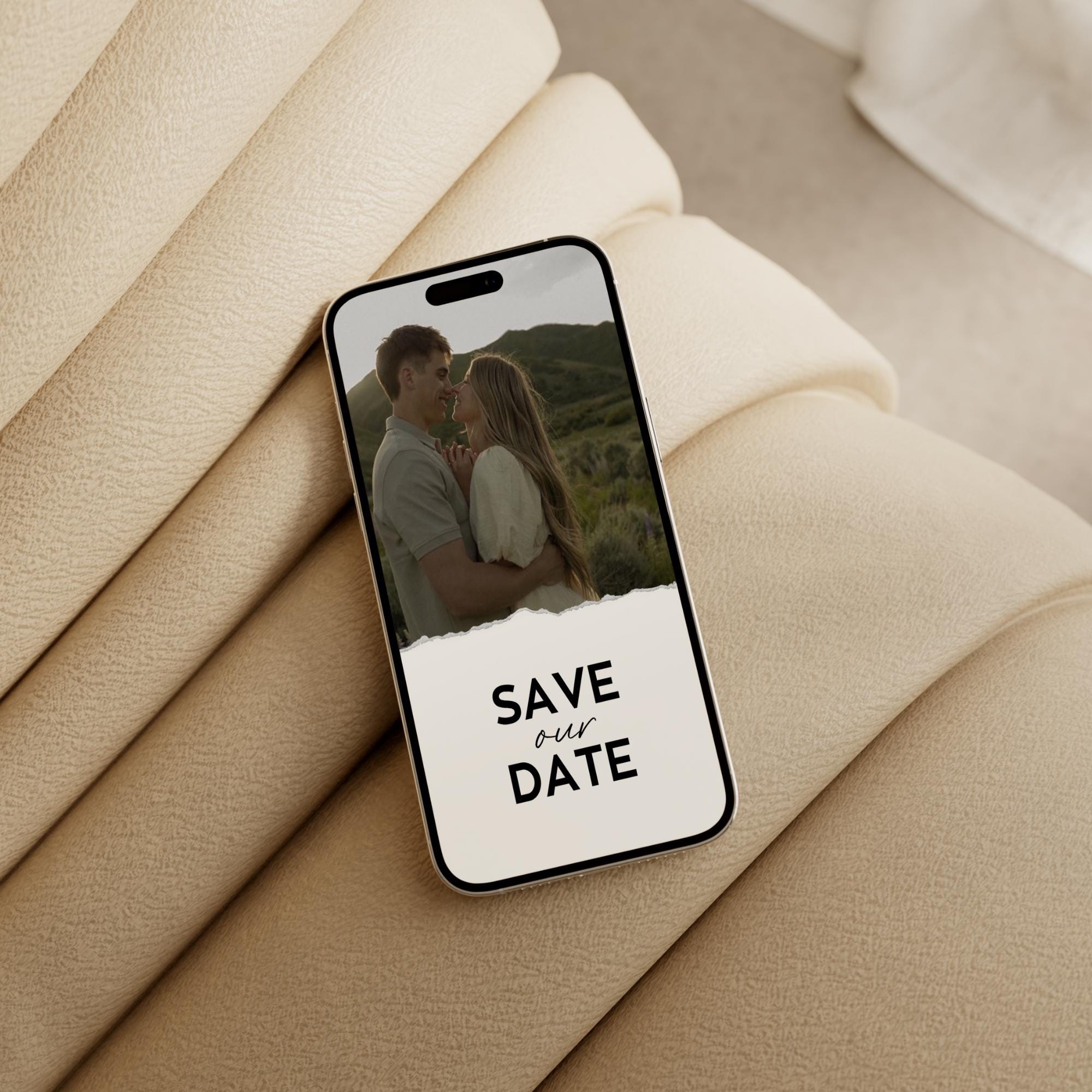 Animated Save The Date Video Invitation Template, Photo Animated Invitation, Wedding Save The Date Template, Digital Invite, Editable Canva