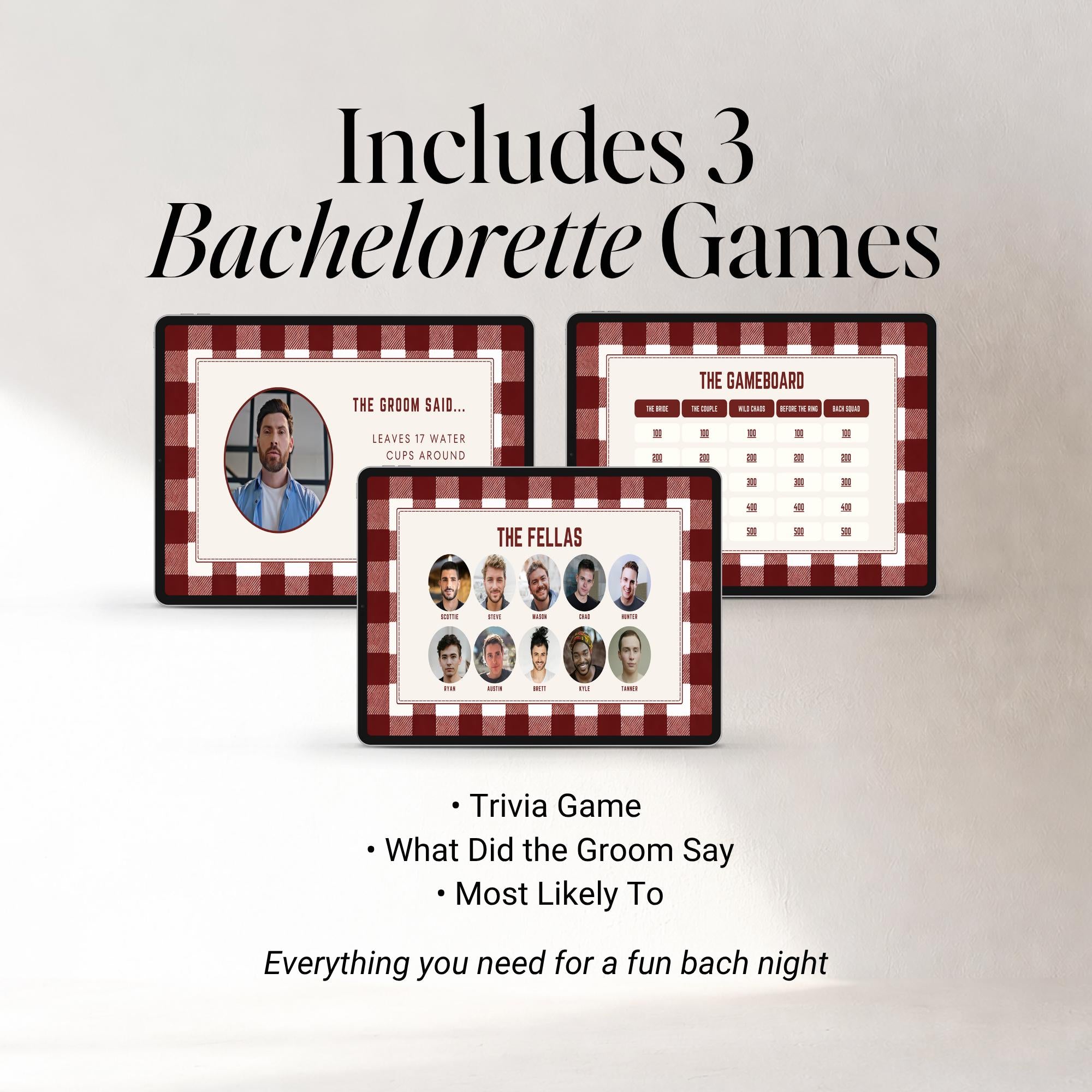 Wild Wild Bachelorette Games Bundle | Animated Canva Party Games
