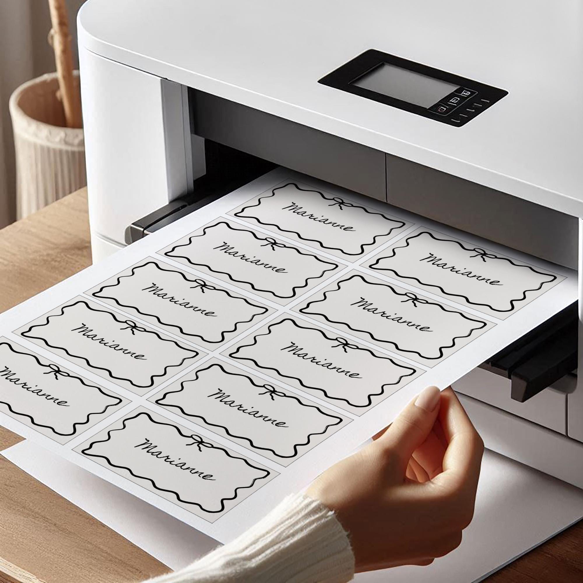 Whimsical Place Card Template – Flat & Folded Wedding Table Name Cards Canva DIY