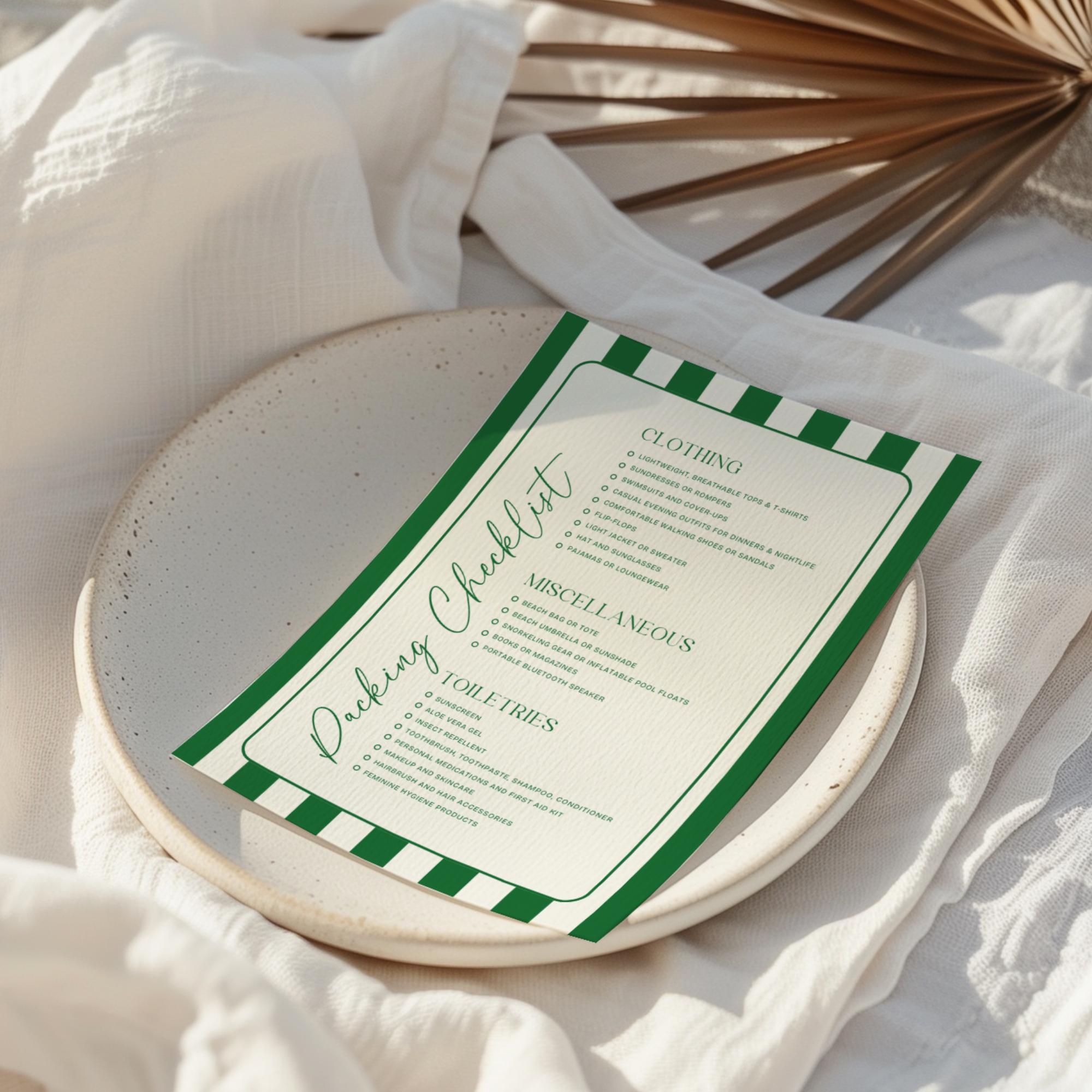 Bride In a Tini Bit Bachelorette Itinerary & Invitation – Martini Bachelorette Canva Template Bundle