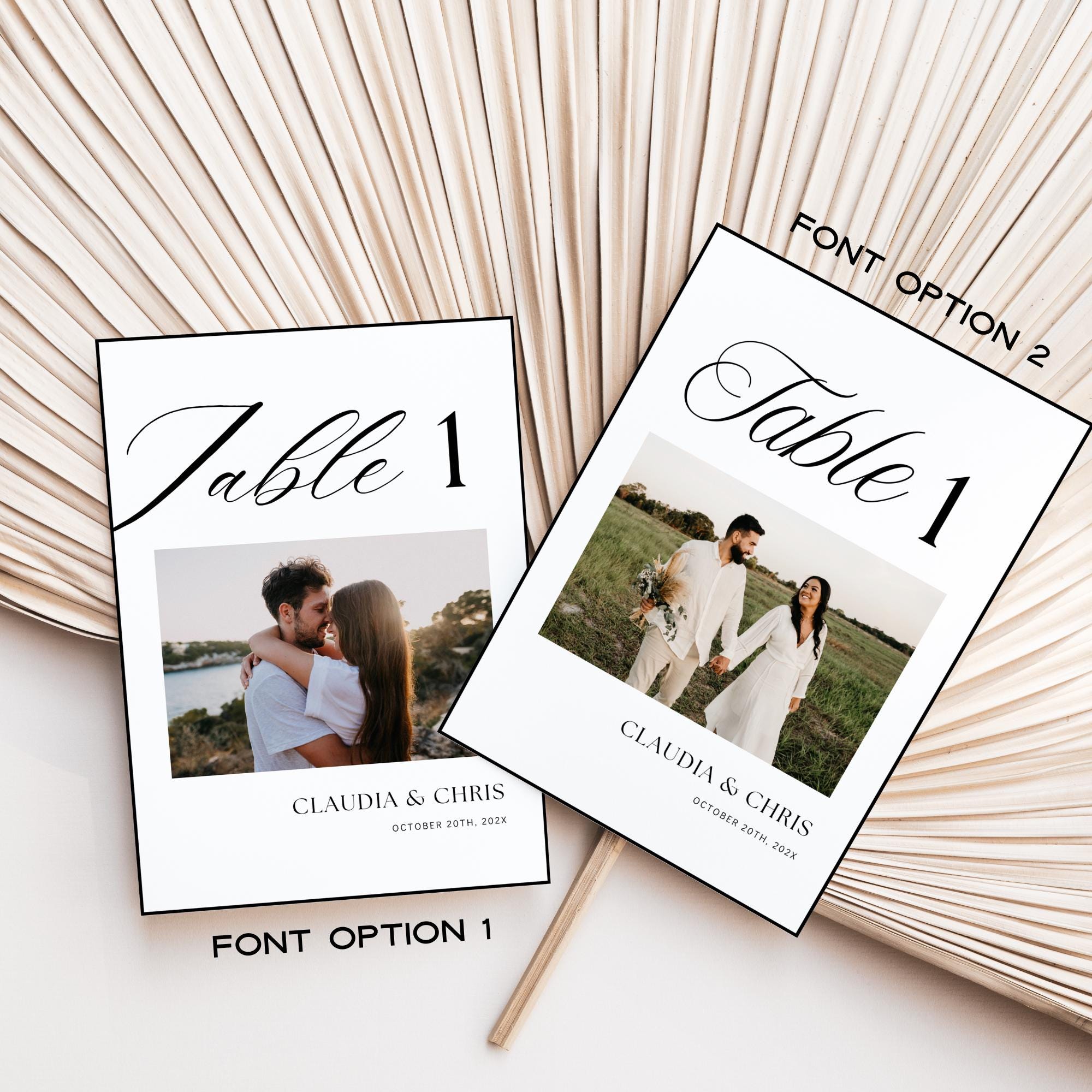 Wedding Table Numbers Photo, Editable Wedding Reception Table Numbers, Minimalist Table Numbers Wedding, Classic Wedding Table Signs Canva