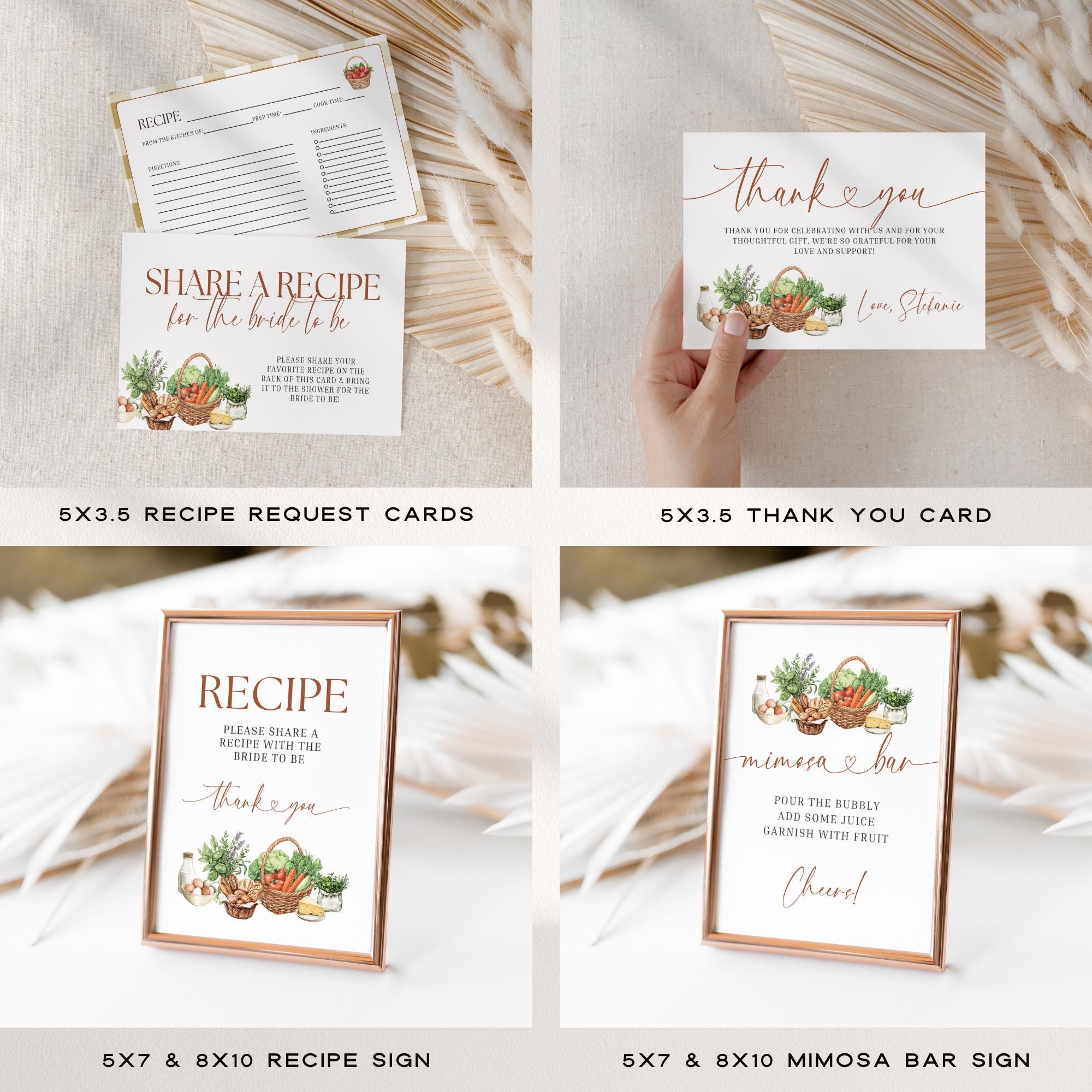 Off The Market Bridal Shower Bundle, Farmers Market Bridal Shower, Editable She&