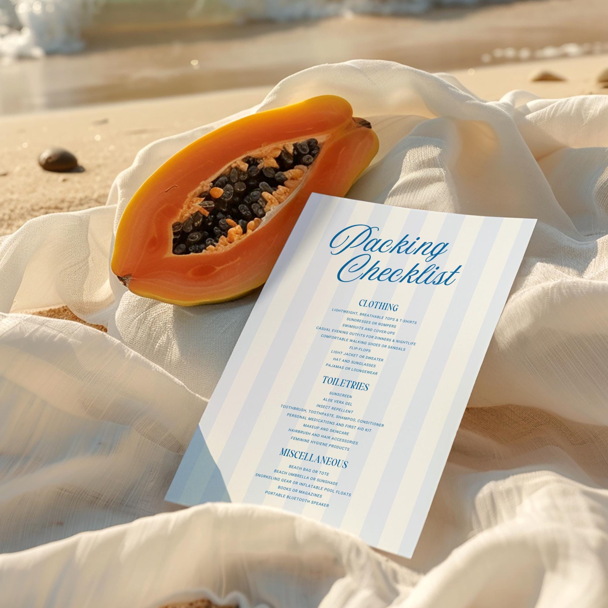 Beach Bachelorette Weekend Invitation & Itinerary Bundle – Canva Templates