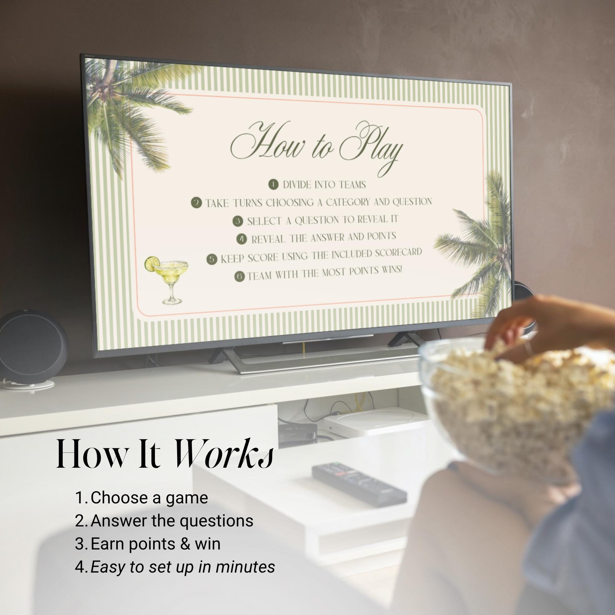 Tequila &amp; Tanlines Bachelorette Games Bundle – Animated Canva Party Games