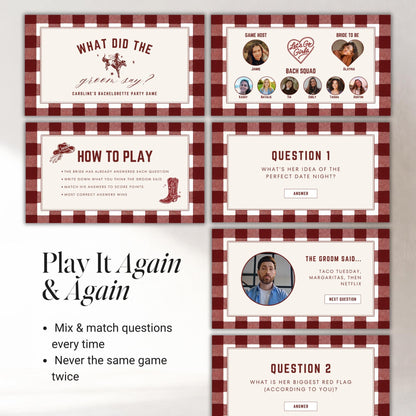 Wild Wild Bachelorette Games Bundle | Animated Canva Party Games