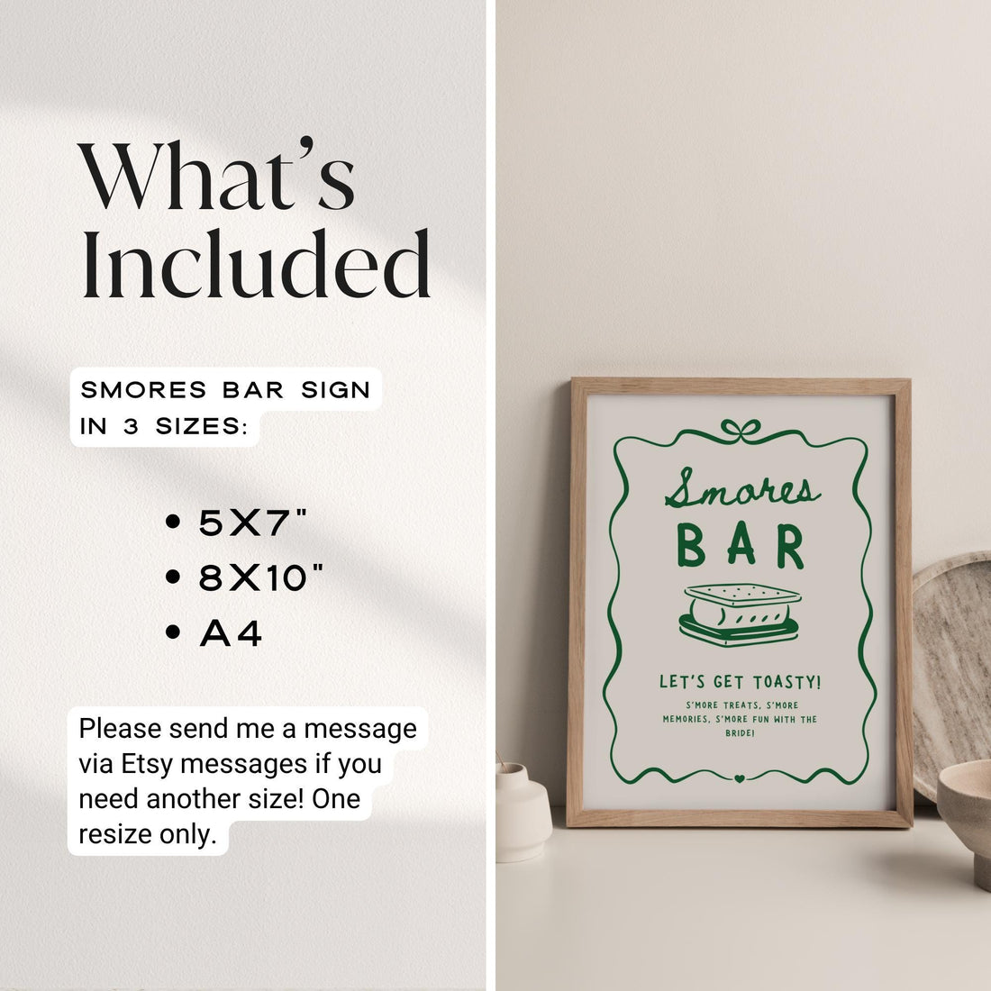 Camp Bachelorette S’mores Bar Sign – Camp Bach Decor Canva Template