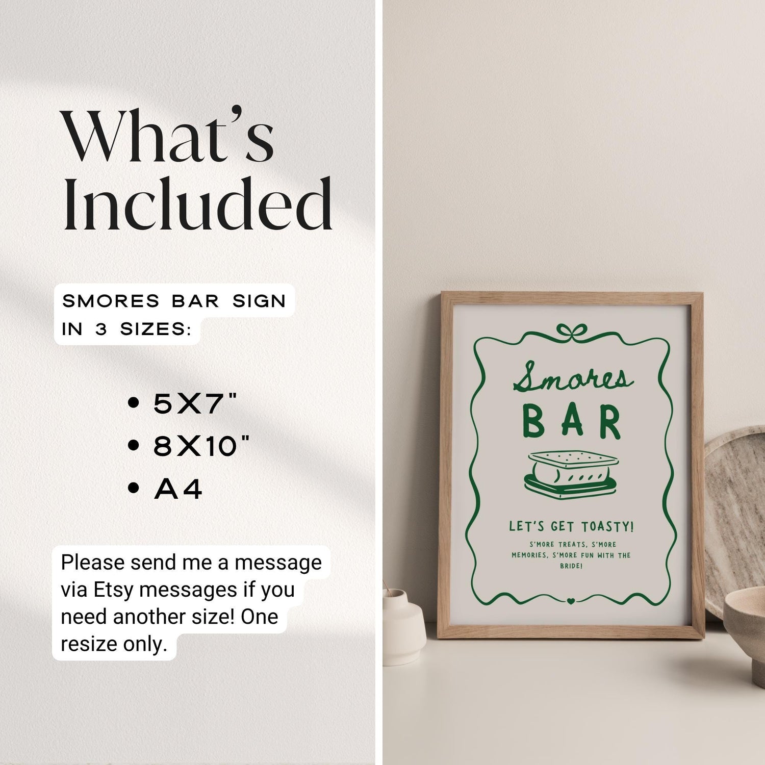 Camp Bachelorette S’mores Bar Sign – Camp Bach Decor Canva Template