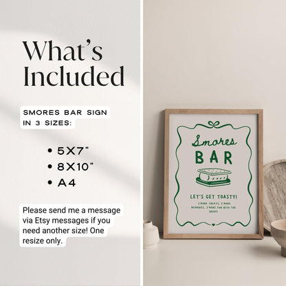 Camp Bachelorette S’mores Bar Sign – Camp Bach Decor Canva Template