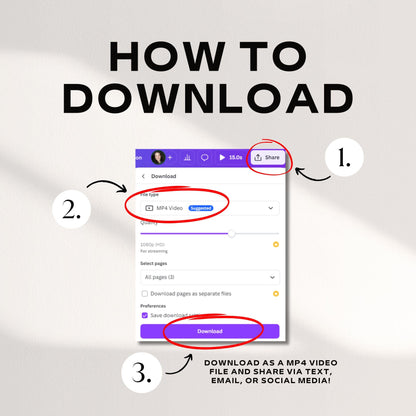 Animated Save The Date Video Invitation Template, Photo Animated Invitation, Wedding Save The Date Template, Digital Invite, Editable Canva