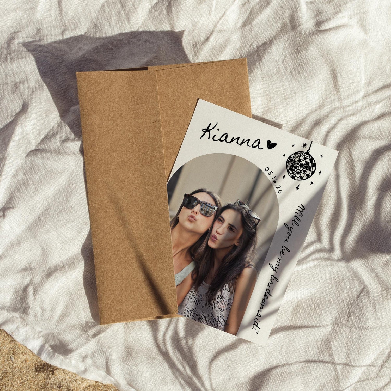 Bridesmaid Photo Proposal Card Template and Info Card, Will You Be My Bridesmaid, Bow Bridesmaid Proposal Cards, Maid of Honor Proposal, DIY