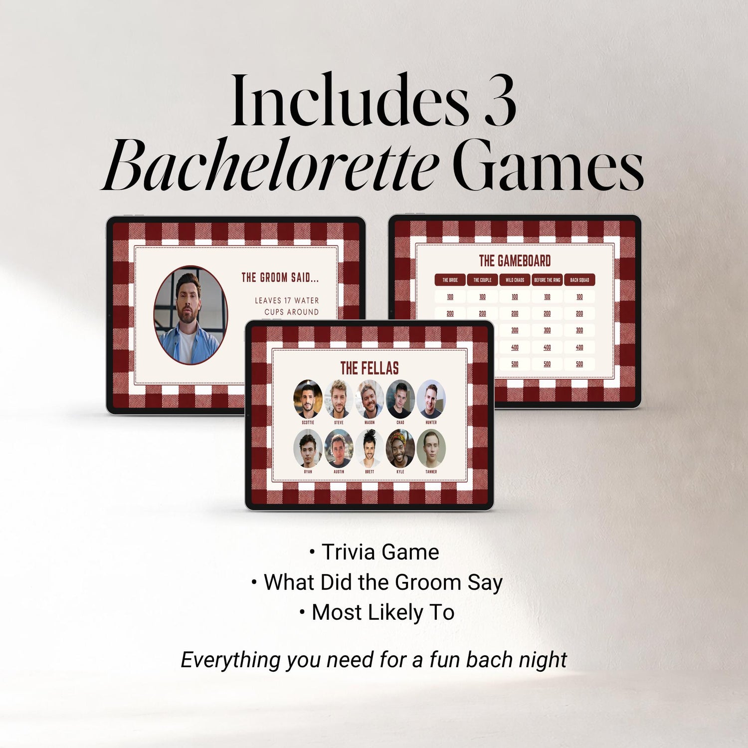 Wild Wild Bachelorette Games Bundle | Animated Canva Party Games