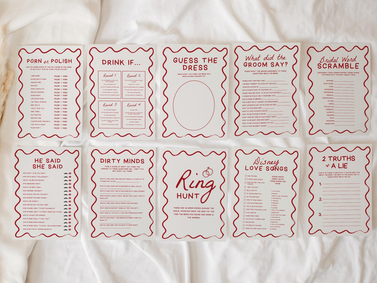 That’s Amore Bridal Shower Games – Editable Italian-Themed Canva Template for Wedding Shower Party