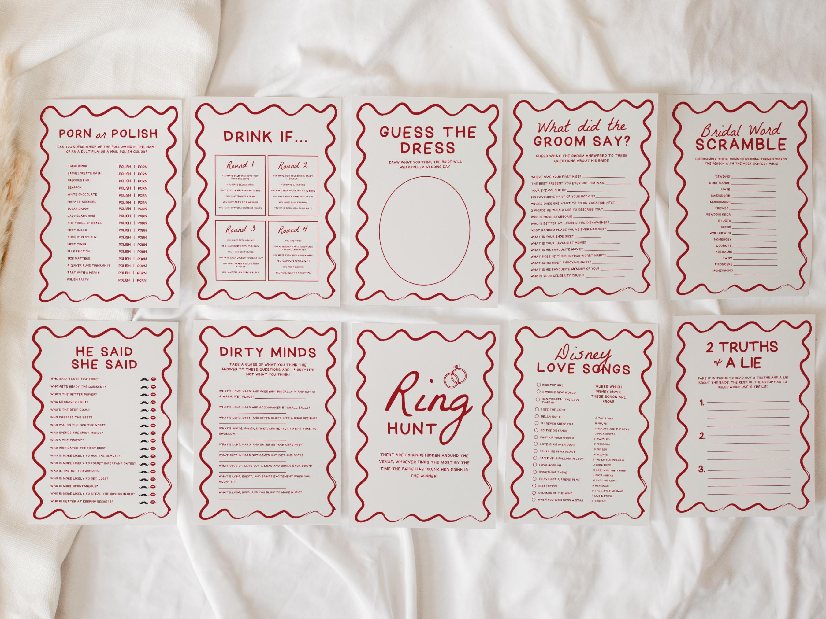 That’s Amore Bridal Shower Games – Editable Italian-Themed Canva Template for Wedding Shower Party