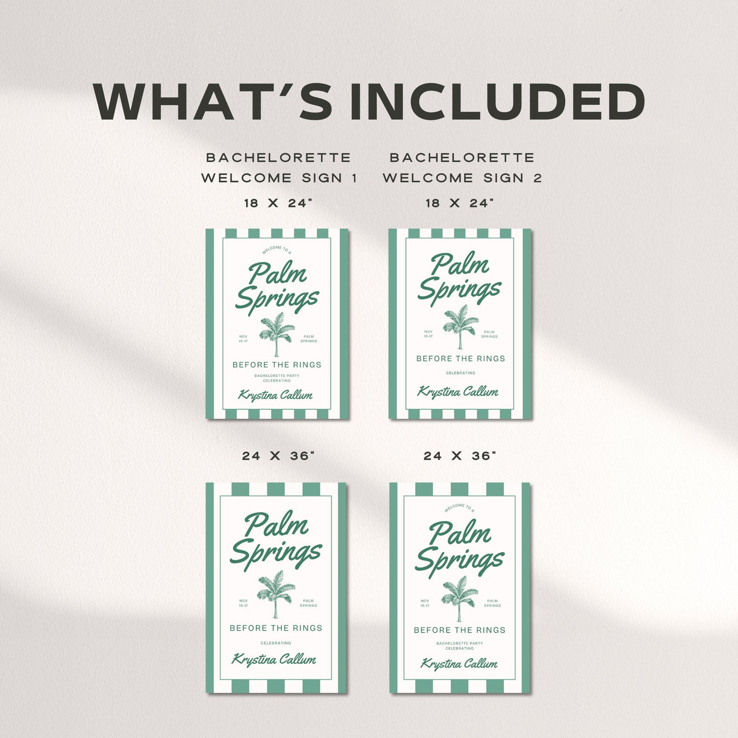Palm Springs Bachelorette Welcome Sign Template, Before The Rings Party Sign, Desert Chic Bachelorette Decor, Editable Canva Template
