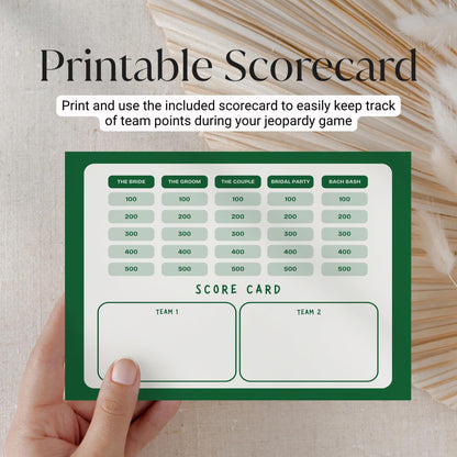 Camp Bachelorette Jeopardy Game – Glamping &amp; Cabin Trivia Canva Template