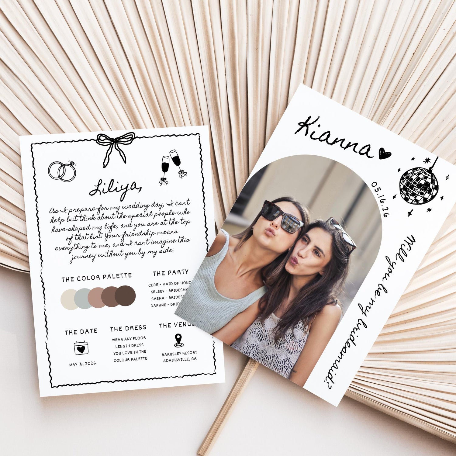 Bridesmaid Photo Proposal Card Template and Info Card, Will You Be My Bridesmaid, Bow Bridesmaid Proposal Cards, Maid of Honor Proposal, DIY