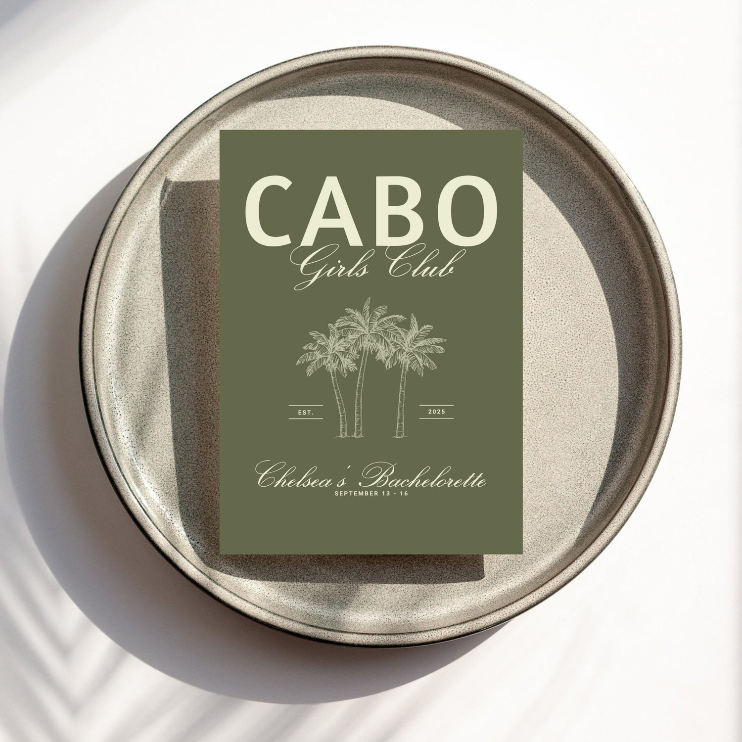 Cabo Bachelorette Invitation &amp; Weekend Itinerary – Mexico Girls Trip Canva Template
