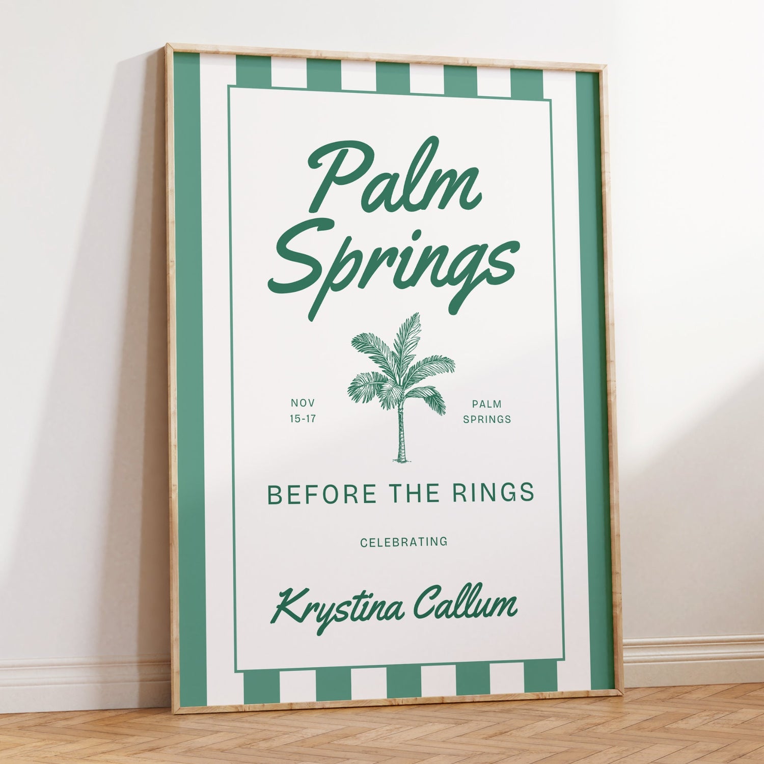 Palm Springs Bachelorette Welcome Sign Template, Before The Rings Party Sign, Desert Chic Bachelorette Decor, Editable Canva Template