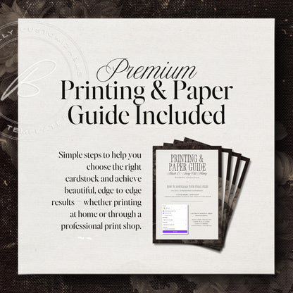 Black &amp; Ivory Wedding Bar Menu Sign | Elegant Canva Template