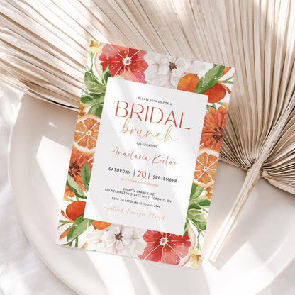 Citrus Bridal Shower Invitation – Editable Main Squeeze Bridal Brunch Template