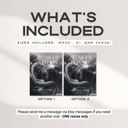 The Night Before, Photo Rehearsal Dinner Sign, Rehearsal Dinner Welcome Sign, Editable The Night Before Sign, The Night Before Wedding Sign