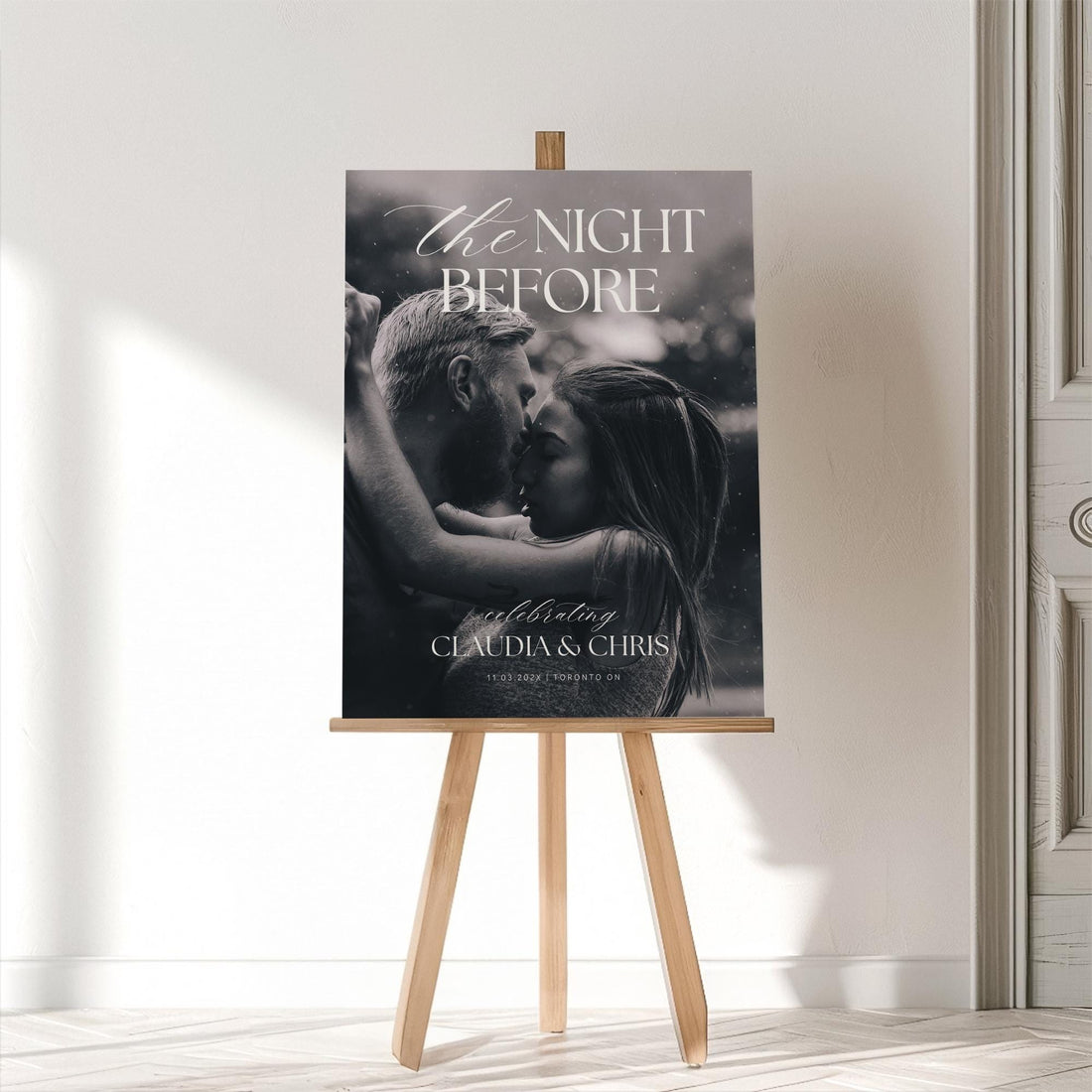 The Night Before Photo Rehearsal Dinner Sign – Editable Canva Template, Rehearsal Dinner Welcome Sign, The Night Before Wedding Sign