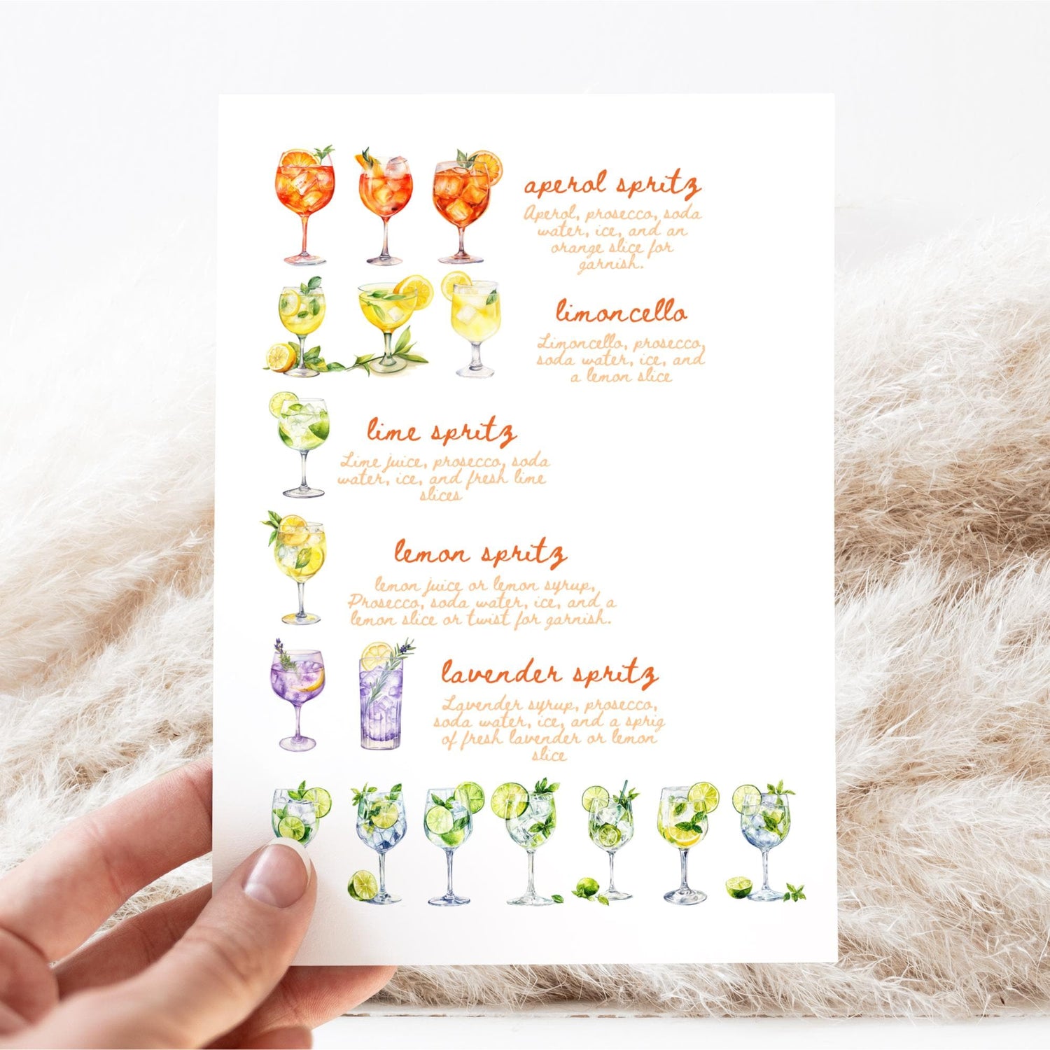 Aperol Spritz Bar Sign Template – Editable Spritz Cocktail Menu Canva Printable