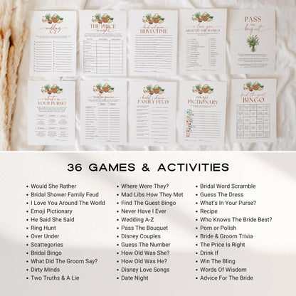 Off The Market Bridal Shower Bundle, Farmers Market Bridal Shower, Editable She&