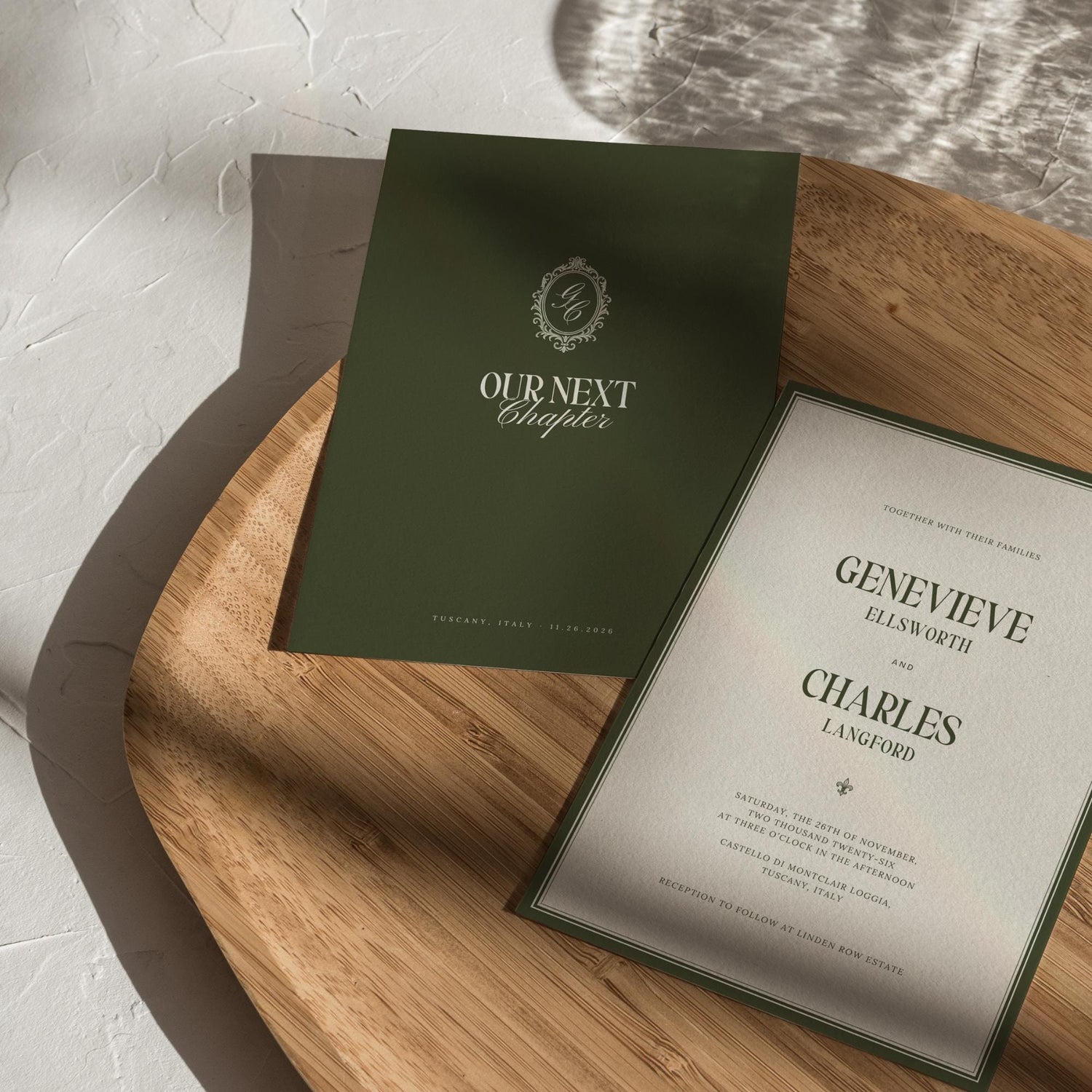 Olive Green Old Money Wedding Stationery Bundle – Elegant Luxury Canva Templates – Complete Wedding Suite