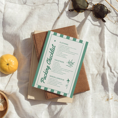 Palm Springs Bachelorette Invitation, Itinerary &amp; Travel Checklist Template, Bride To Be Party Set, Editable Canva Templates, DIY Weekend Invite
