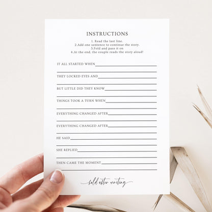 Pass The Love Story Mad Libs Rehearsal Dinner Game, Printable Wedding Mad Libs, Editable The Night Before Wedding Games Minimalist Canva