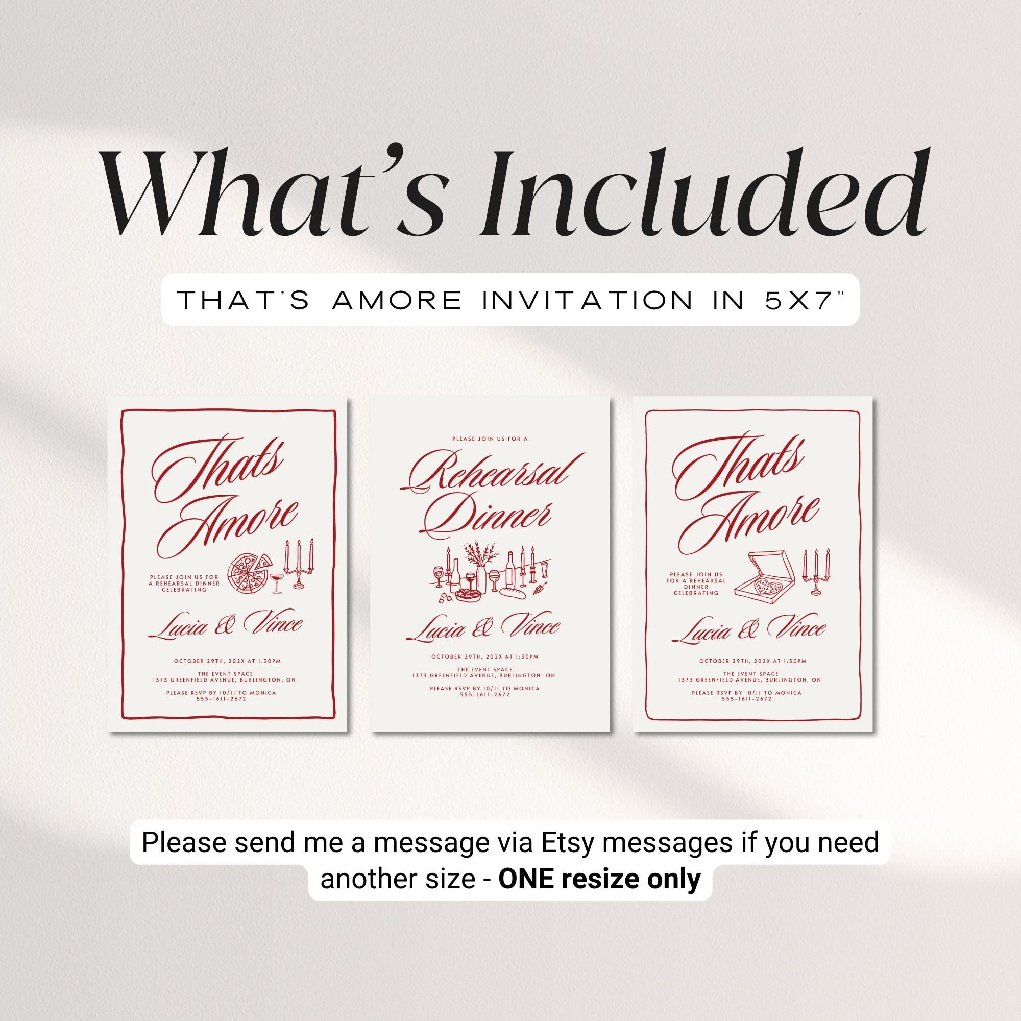 That’s Amore Italian Engagement Party Invitation – Editable Canva Template
