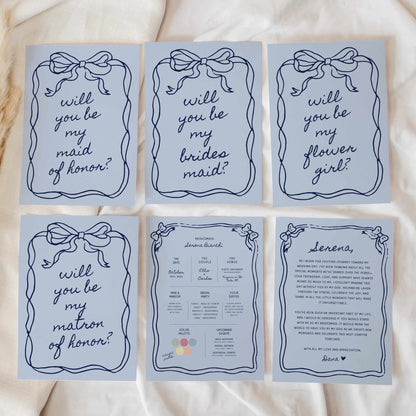Bridesmaid Proposal Template – Editable Canva Cards for Maid of Honor, Bridesmaids, Flower Girl &amp; Wedding Party