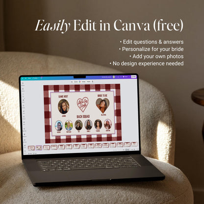 Wild Wild Bachelorette Games Bundle | Animated Canva Party Games