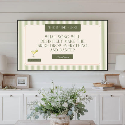 Tequila &amp; Tanlines Bachelorette Trivia Game – Beach Canva Party Game