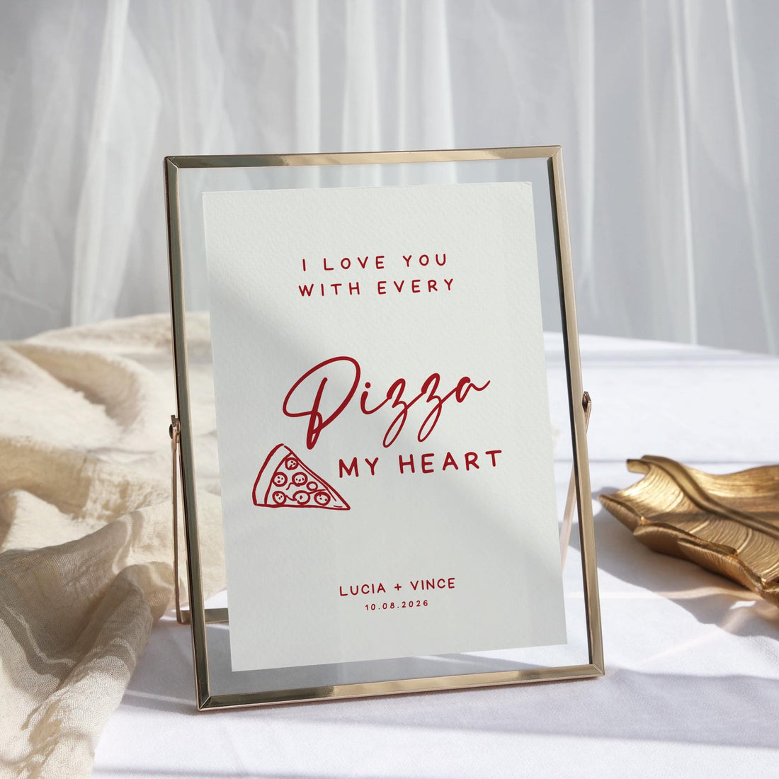 That’s Amore Pizza Table Sign – Editable Canva Template for Wedding or Engagement Party