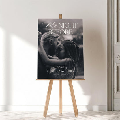The Night Before, Photo Rehearsal Dinner Sign, Rehearsal Dinner Welcome Sign, Editable The Night Before Sign, The Night Before Wedding Sign