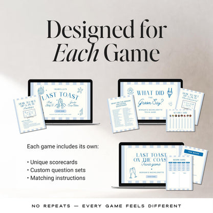 Last Toast On The Coast Bachelorette Games Bundle | Animated Canva Games