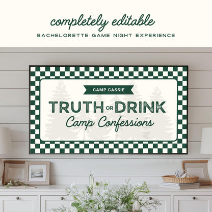 Camp Bach Truth or Drink Bachelorette Party Game – Editable Canva Presentation