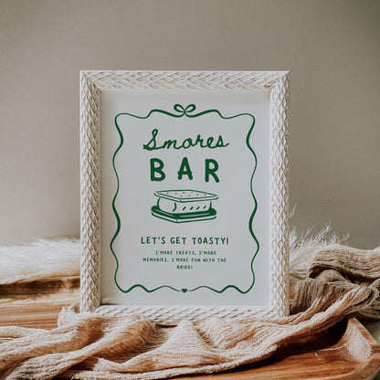 Camp Bachelorette S’mores Bar Sign – Camp Bach Decor Canva Template