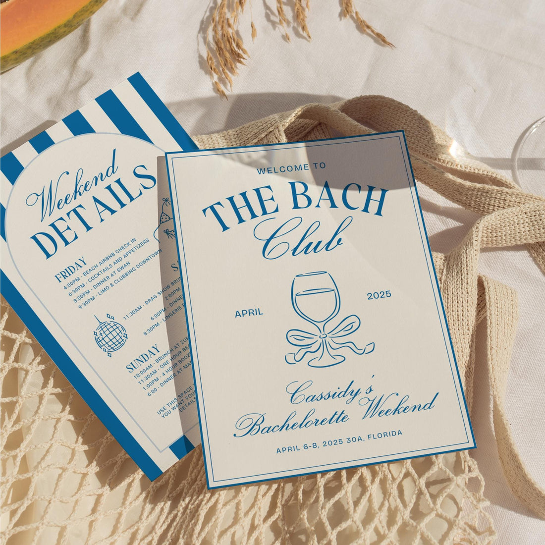Bachelorette Party Invitation Template, Editable Last Toast Beach Bachelorette Itinerary Template, Hand Drawn Girls Trip Itinerary Canva