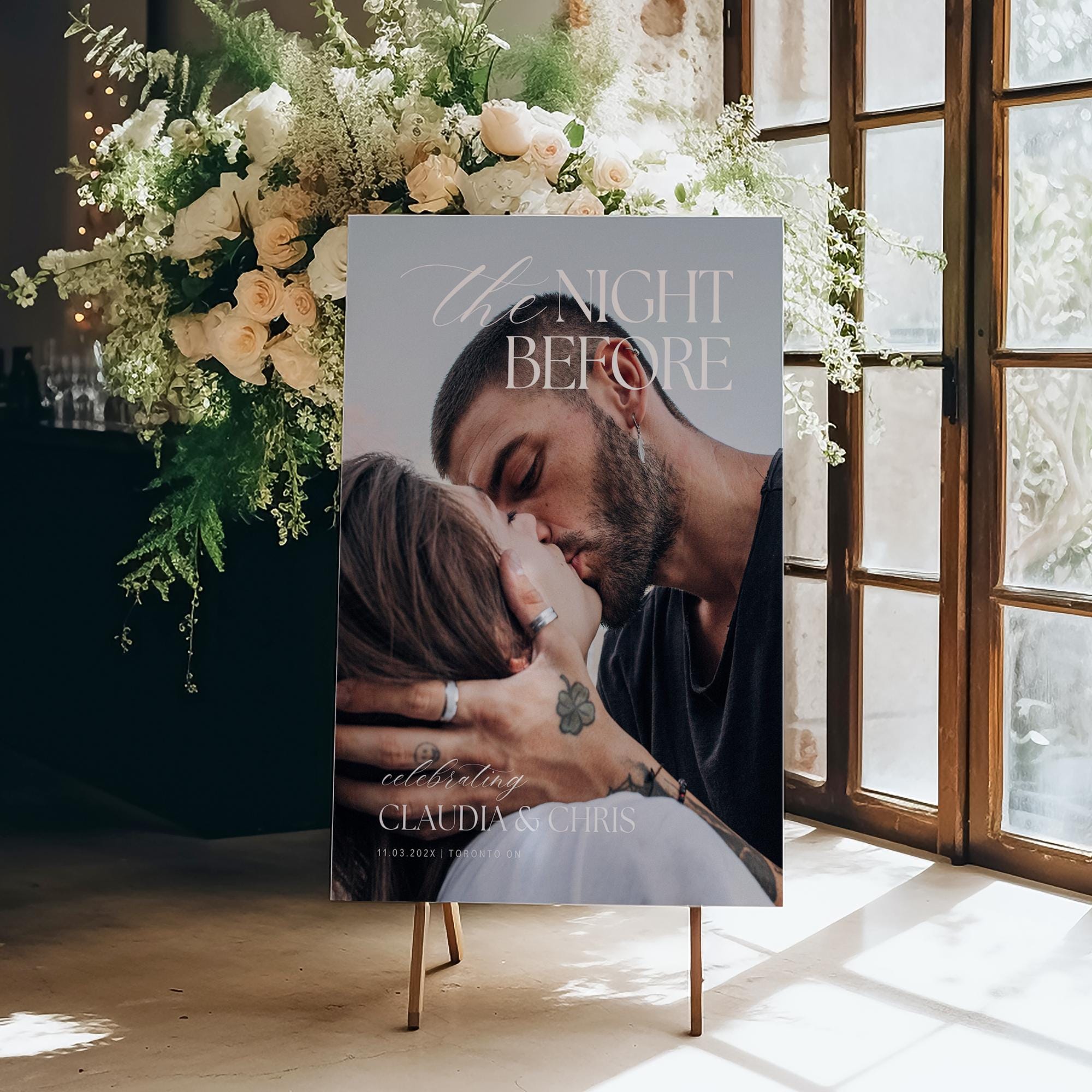 The Night Before Photo Rehearsal Dinner Sign – Editable Canva Template, Rehearsal Dinner Welcome Sign, The Night Before Wedding Sign