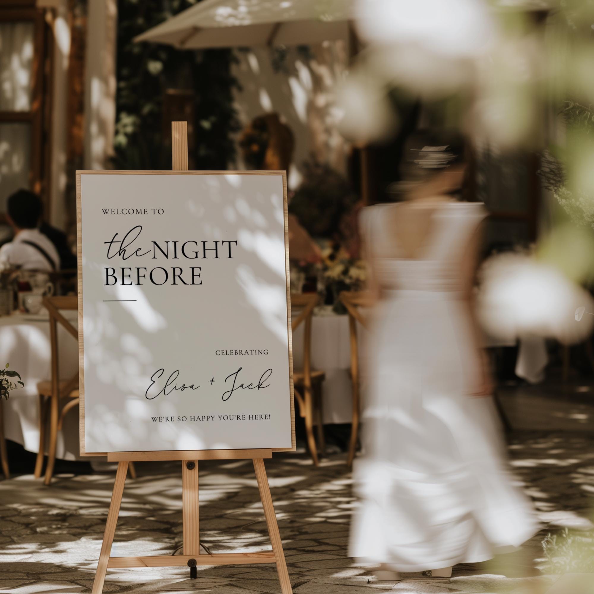 Minimalist Wedding Welcome Sign Template, Elegant Welcome Poster, Simple Wedding Welcome Sign, Large Printable Welcome To Our Sign Canva DIY