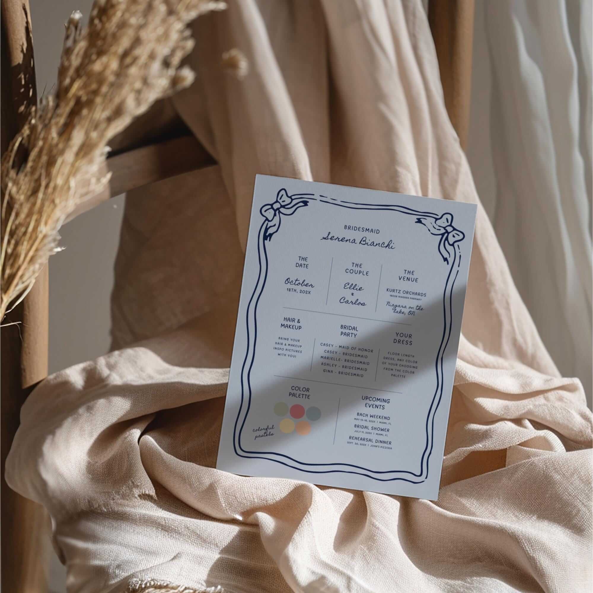 Bridesmaid Proposal Template – Editable Canva Cards for Maid of Honor, Bridesmaids, Flower Girl &amp; Wedding Party