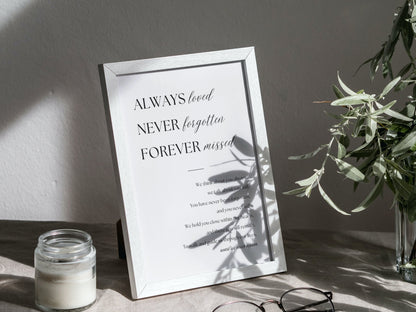 Until We Meet Again Memorial Sign – In Loving Memory Wedding Sign Canva Template