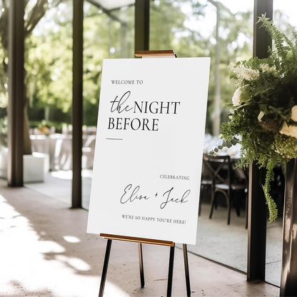 Minimalist Wedding Welcome Sign Template, Elegant Welcome Poster, Simple Wedding Welcome Sign, Large Printable Welcome To Our Sign Canva DIY