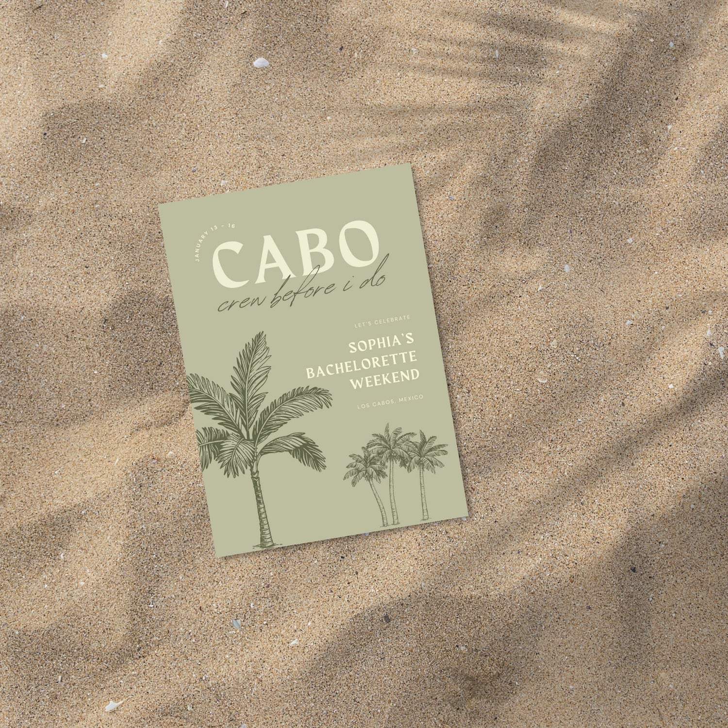 Cabo &amp; Tulum Bachelorette Weekend Itinerary + Travel Checklist – Editable Canva Template for Mexico Girls Trip