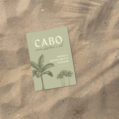Cabo &amp; Tulum Bachelorette Weekend Itinerary + Travel Checklist – Editable Canva Template for Mexico Girls Trip